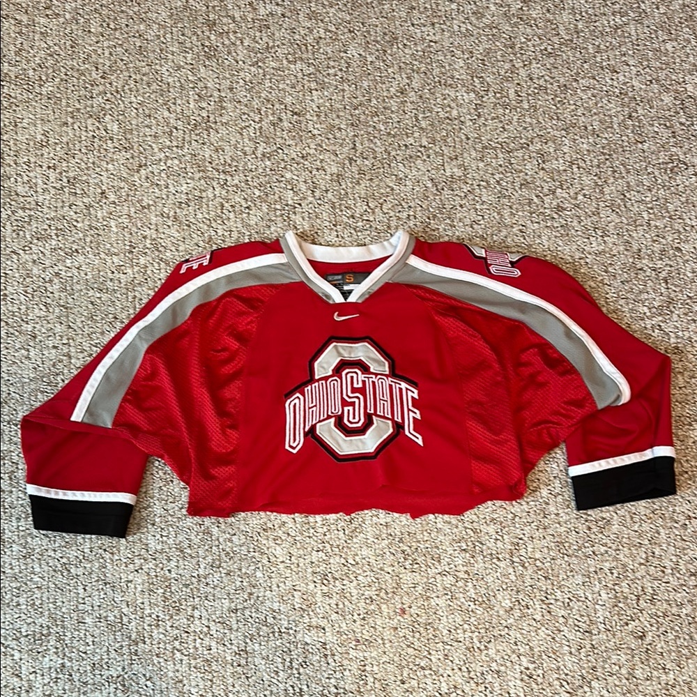 Nike Red Ohio State Cropped Jersey